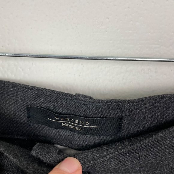 Weekend Max Mara Woman's 8 Gray High Rise Classic 5 Pocket Trouser Pants - Picture 4 of 12